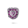 Hear CZ Charms 925 Sterling Silver Jewelry